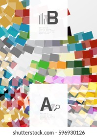 Geometrical vector abstract background with infographics