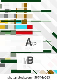 Fondo abstracto vectorial geométrico con infografía