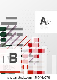 Fondo abstracto vectorial geométrico con infografía