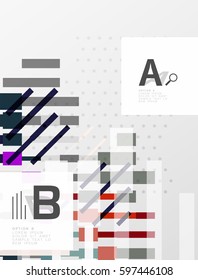 Fondo abstracto vectorial geométrico con infografía