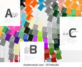 Fondo abstracto vectorial geométrico con infografía