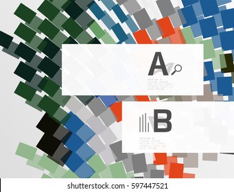 Fondo abstracto vectorial geométrico con infografía