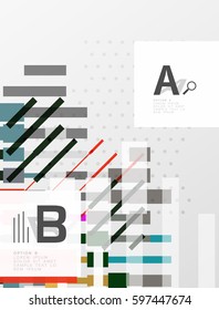 Geometrical vector abstract background with infographics