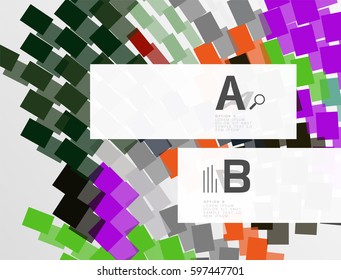 Fondo abstracto vectorial geométrico con infografía