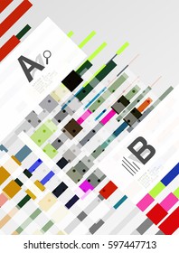 Geometrical vector abstract background with infographics