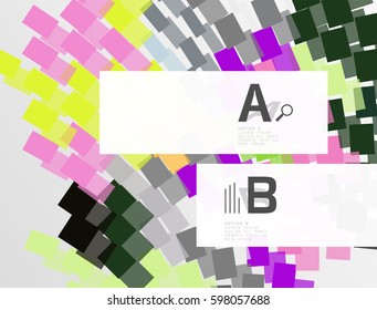 Geometrical vector abstract background with infographics