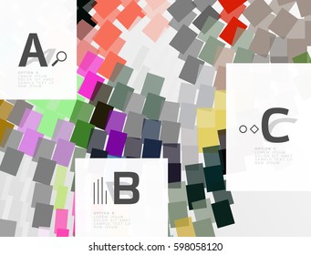 Fondo abstracto vectorial geométrico con infografía