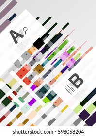 Fondo abstracto vectorial geométrico con infografía