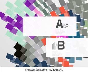 Fondo abstracto vectorial geométrico con infografía