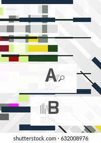 Geometrical vector abstract background with infographics