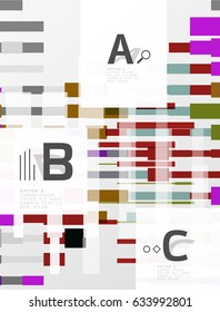 Geometrischer, abstrakter Vektorhintergrund mit Infografiken