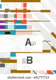 Geometrical vector abstract background with infographics