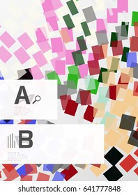Fondo abstracto vectorial geométrico con infografía