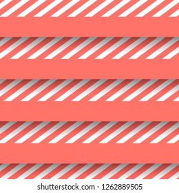 Geometrical vector backdrop design in trendy coral color.