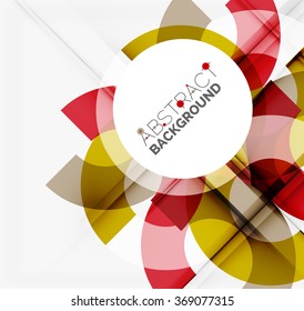 Geometrical vector background, circle shapes 