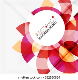 Geometrical vector background, circle shapes 