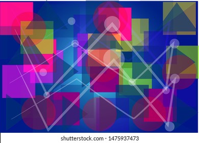 Geometrical vector color pattern design polygon trangle on the background