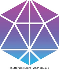 Geometrisches Vektorsymbol. Kann für Druck-, Mobil- und Web-Anwendungen verwendet werden.
