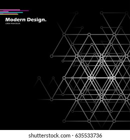 Geometrical vector. Monochrome design. 