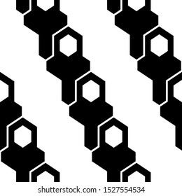 Geometrical wallpaper. Figures, hexagons pattern. Geometric background. Simple shapes backdrop. Polygons motif. Digital paper, abstract. Seamless ornament. Vector
