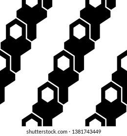 Geometrical wallpaper.Figures, hexagons pattern. Polygons motif. Geometric background. Simple shapes backdrop. Digital paper, abstract. Seamless ornament. Vector