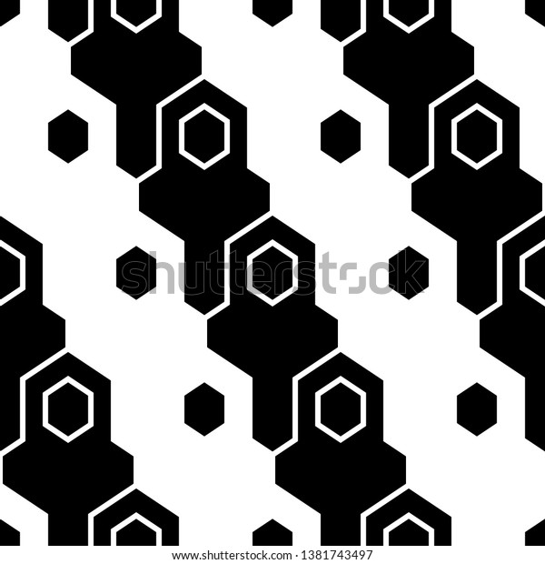 Geometrical Wallpaperpolygons Motif Figures Hexagons Pattern Stock ...