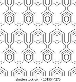 Geometrical wallpaper.Seamless ornament.Polygons motif. Hexagons, figures pattern. Geometric background. Simple shapes backdrop. Digital paper, abstract. Vector.
