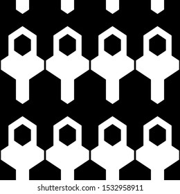 Geometrical wallpaper.Simple shapes backdrop. Figures, hexagons pattern. Geometric background. Polygons motif. Digital paper, abstract. Seamless ornament. Vector.