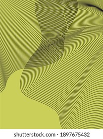 Fondo geométrico de patrón de afiche ondulado