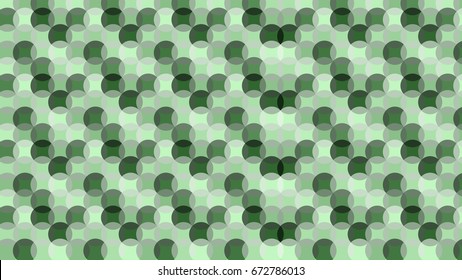 Geometrically constructed background of green circles and ellipses. Abstract background