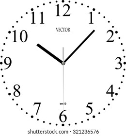 geometrically correct vector clock. Simple modern design