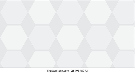 Geometrically precise illustration showcasing white hexagons forming an abstract repeating pattern, perfect for backgrounds and design projects showcasing simplicity,