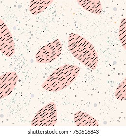Geometrically Shaped Stones in pastel colors of pink. Great for wall art, textiles, fabric, gift paper, wrapping, scrapbooks, t-shirts, dresses, etc. Vector Illustration.