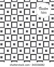 Geometriccal vector patter,. Black and white square 