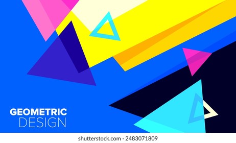 diseño geométrico. diseño geométrico abstracto. Ilustración vectorial. Anuncio, cartel, diseño hd, cubierta, fondo de Plantilla de tarjeta de felicitación