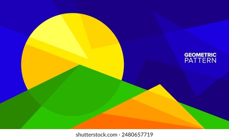 geometric-pattern. vector illustration. banner, poster, hd layout, cover, greeting card template background