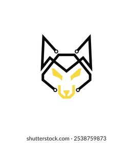 Geometria Design De Rosto De Animal Para Serviços Técnicos 