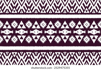 Geometrics Ikat ethnic design.colorful Ikat 
 seamless pattern in tribal, folk embroidery abstract wave art. ornament print. Ikat Design for wallpaper,carpet, clothing, fashion, fabric.