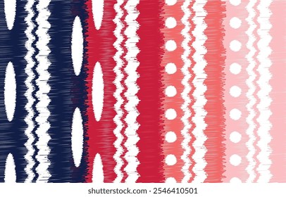 Geometrics Ikat ethnic design.colorful Ikat 
 seamless pattern in tribal, folk embroidery abstract wave art. ornament print. Ikat Design for wallpaper,carpet, clothing, fashion, fabric.