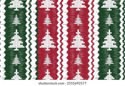 Geometrics Ikat ethnic design.colorful Ikat seamless pattern in tribal, folk embroidery abstract wave art. ornament print. Ikat Design for wallpaper,carpet, clothing, fashion, fabric.
