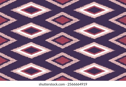 Geometrics Ikat ethnic design.colorful Ikat 
 seamless pattern in tribal, folk embroidery abstract wave art. ornament print. Ikat Design for wallpaper,carpet, clothing, fashion, fabric.