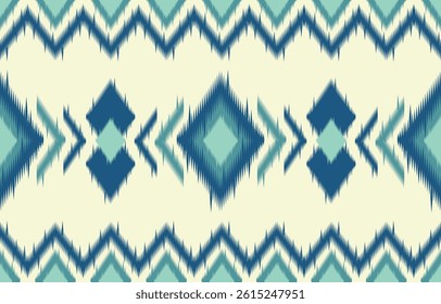 Geometrics Ikat ethnic design.colorful Ikat 
 seamless pattern in tribal, folk embroidery abstract wave art. ornament print. Ikat Design for wallpaper,carpet, clothing, fashion, fabric.