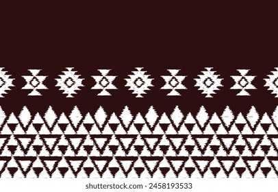 Geometrics Ikat ethnic design.Ikat seamless pattern in tribal, folk embroidery abstract wave art. ornament print. Ikat Design for wallpaper,carpet, clothing, fashion, fabric.