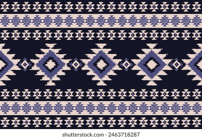 Geometrics Ikat ethnic design.Ikat 
 seamless pattern in tribal, folk embroidery abstract wave art. ornament print. Ikat Design for wallpaper,carpet, clothing, fashion, fabric.