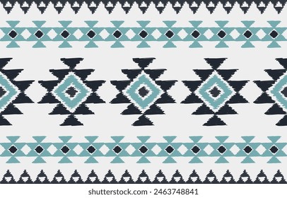 Geometrics Ikat ethnic design.Ikat 
 seamless pattern in tribal, folk embroidery abstract wave art. ornament print. Ikat Design for wallpaper,carpet, clothing, fashion, fabric.