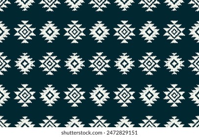 Geometrics Ikat ethnic design.Ikat 
 seamless pattern in tribal, folk embroidery abstract wave art. ornament print. Ikat Design for wallpaper,carpet, clothing, fashion, fabric.