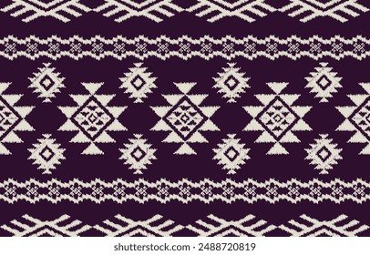 Geometrics Ikat ethnic design.Ikat 
 seamless pattern in tribal, folk embroidery abstract wave art. ornament print. Ikat Design for wallpaper,carpet, clothing, fashion, fabric.