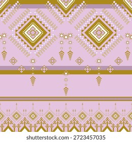 Geometrics pastel geometrics padrão étnico - Arquivo digital sem costura - Pink geometry folk art design