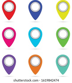 Geometrics with shadow of different colors