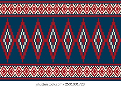 Geometric,seamless pattern, Navajo, traditional ethnic, fabric pattern for textiles, rugs, wallpaper, clothing, sarong, batik, wrapping, embroidery, print, background, cover, illustration, vector.